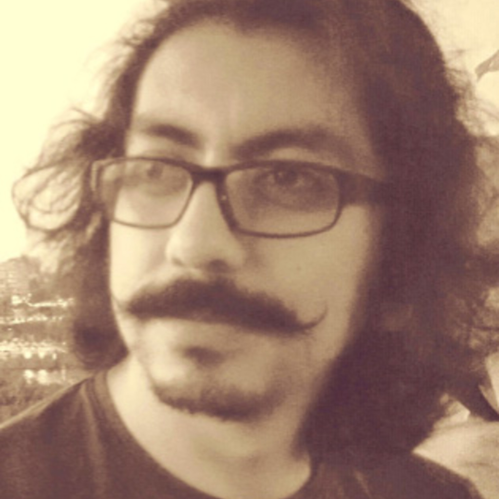 Sepia tinted headshot of a young man